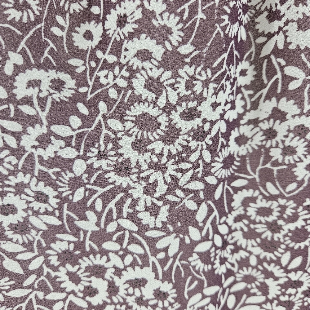 Ann Taylor LOFT Peasant Top Purple Floral Off Shoulder 3/4 Sleeve Shirt XS - Picture 3 of 10